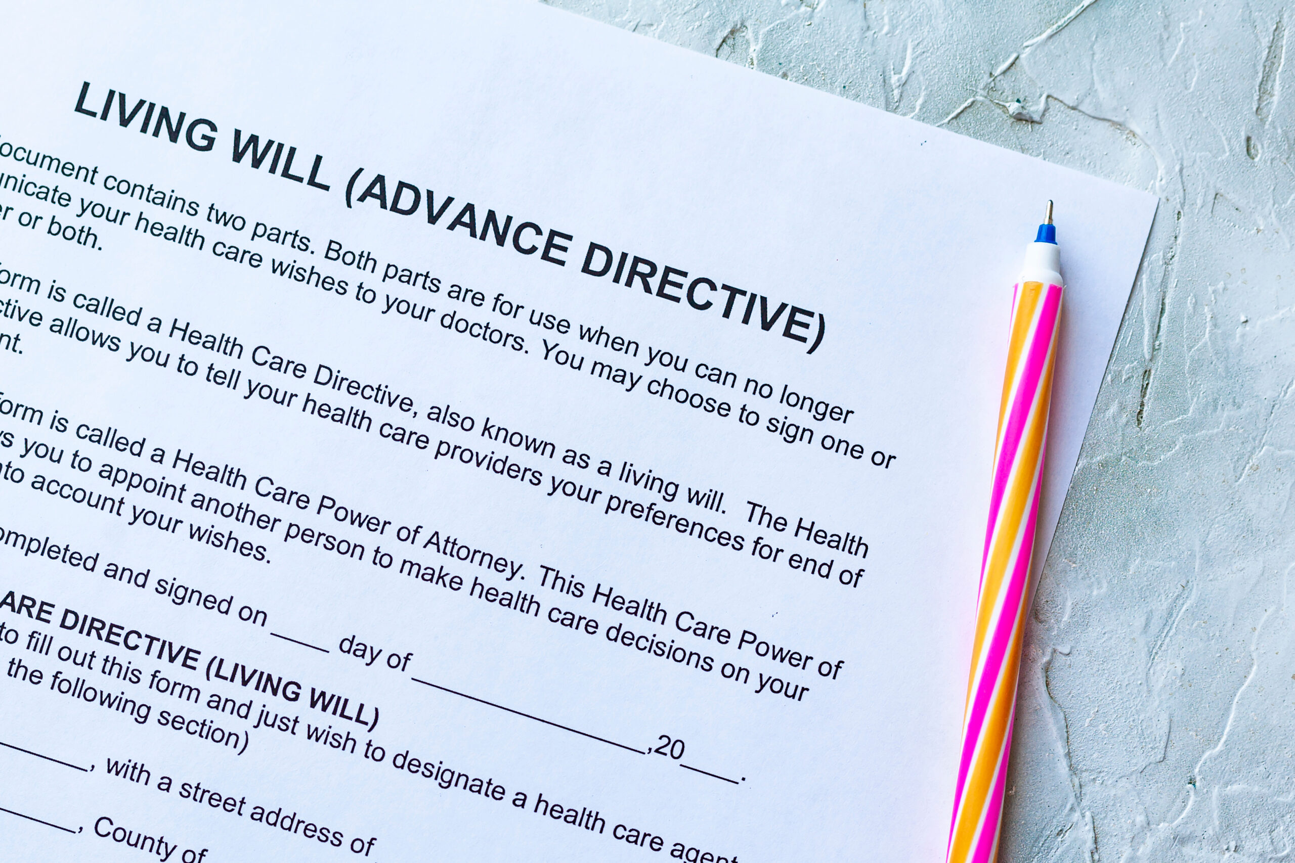 Living Will (Advance Healthcare Directives)